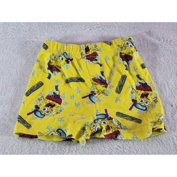 3T SpongeBob SquarePants American Marketing Yellow Pajama Summer Shorts Scubabob - Picture 2 of 8